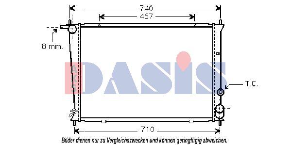 AKS DASIS radiatorius, variklio aušinimas 560005N